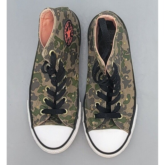 Girls’ Camo Converse Chuck Taylor Hi Tops Size 3 - Picture 9 of 14